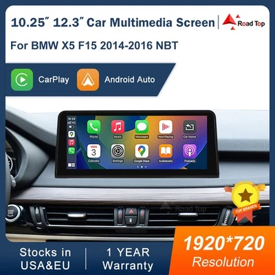 Pantalla táctil inalámbrica CarPlay de 10,25” 12,3” para BMW X5 F15 2014-2016 NBT Foto 1 de 4