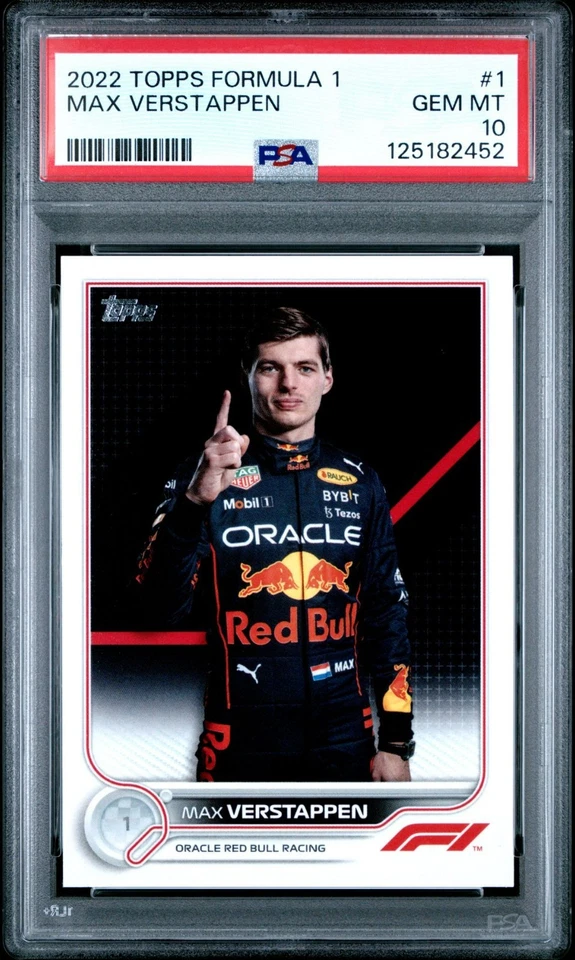 2022 TOPPS FORMULA 1 - MAX VERSTAPPEN #1 - PSA 10 GEM MT - RED BULL RACING F1 - Image 1 of 2