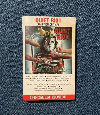 Quiet Riot- Condition Critical Cassette Tape - Image 1 of 3