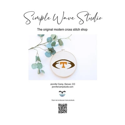 Tennessee Football Counted Cross Stitch Pattern Chart - Image 1 of 4