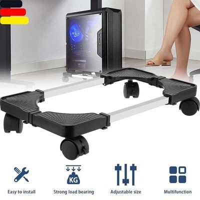 Verstellbarer mobiler CPU-Ständer mit rollenden Lenkrollen PC-Computer-Tower-Hal - Bild 1 von 4