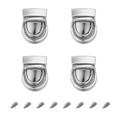 Giro Bloqueo Cierre, 28x22mm Monedero Cierre Giratoria Hebilla 4uds (Plata Tono) - Imagen 1 de 4