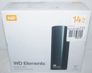 Western Digital 14TB WD Elements Desktop External Hard Drive -WDBWLG0140HBK-NESN - Picture 1 of 2