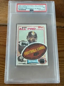 1982 Topps Football Mel Blount top Tony Dorsett IA back cello PSA 7 - Picture 1 of 2