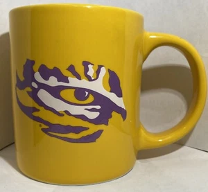 LSU Tigers Tiger Eye Yellow Coffee Cup Mug Licensed Collegiate Holograph Seal - Picture 1 of 9