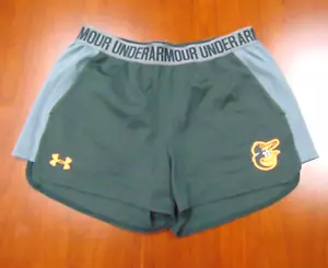 WOMEN'S UNDER ARMOUR MLB BALTIMORE ORIOLES BLACK PERFORMANCE HEAT GEAR SHORTS S - Picture 1 of 3