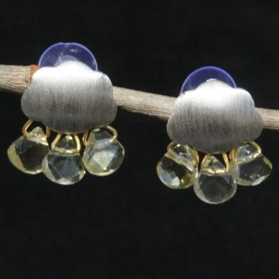 New Handmade Stylish Natural Crystal Gem Gemstone Women Earrings Gift - Image 1 of 2