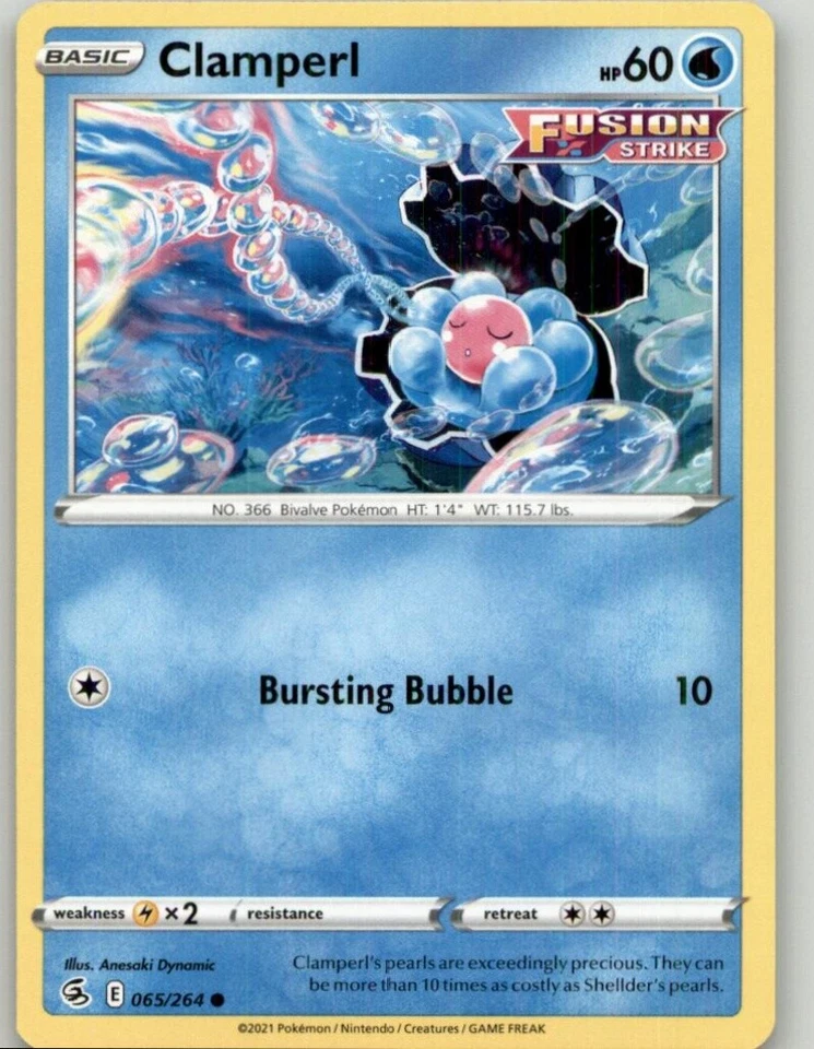 Pokemon SWSH08: Fusion Strike Clamperl #065/264 Common - Image 1 of 1