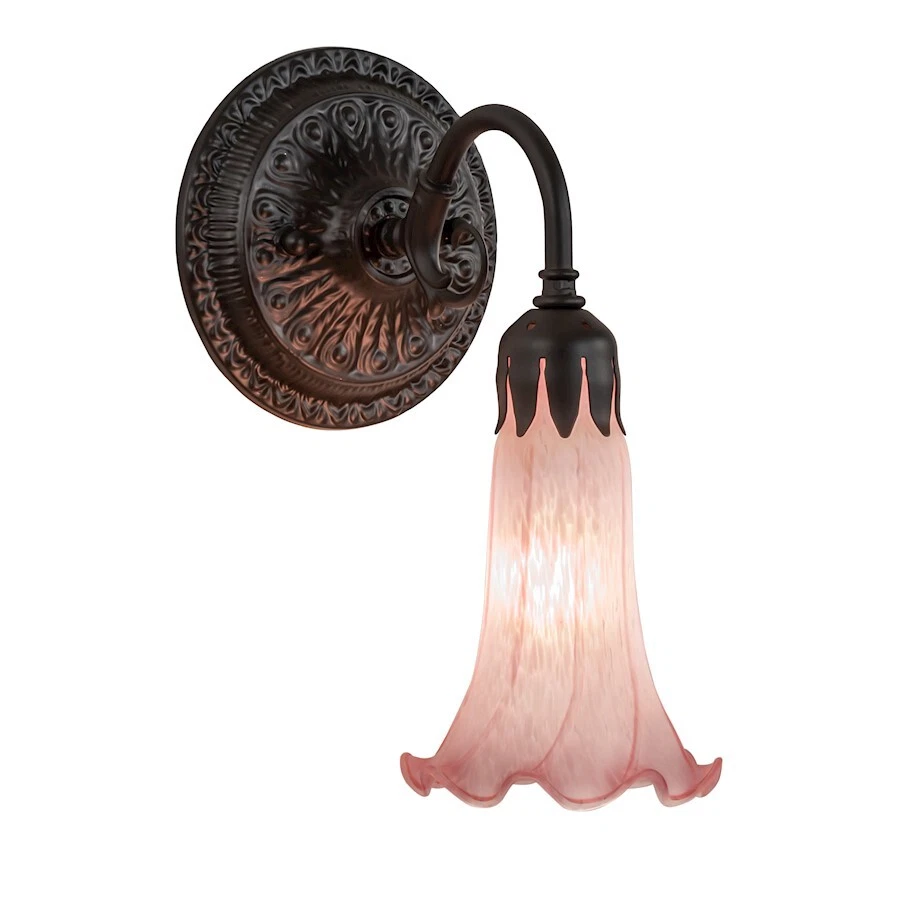 Aplique de pared Meyda Lighting 1 luz 5" de ancho rosa estanque lirio, ORBZ/rosa - 227736 Foto 1 de 1