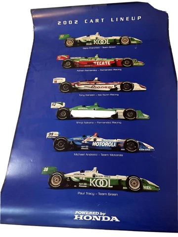 2002  CART SERIES POSTER  Paul Tracy Michael Andretti Tony Kannan Cover