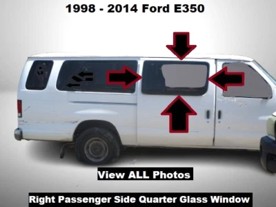 Ford E350 98 a 14 furgoneta pasajero derecho puerta corredera ventana de vidrio emergente Foto 1 de 4