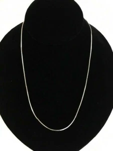 "Collar de cadena de cable de plata esterlina de 0,3 mm 925 Italia 18" - Imagen 1 de 4
