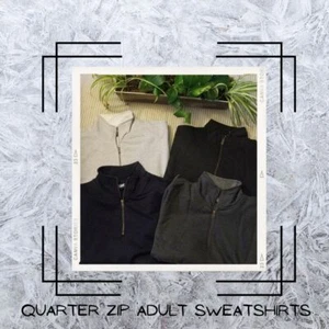 Venta al por mayor Sudaderas en blanco con cremallera 1/4/cuarto cremallera sudaderas en blanco - Imagen 1 de 7