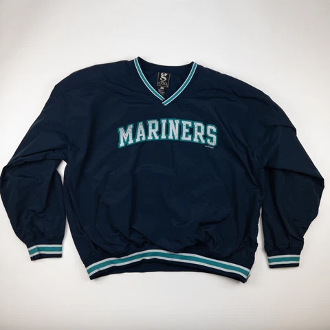 Vintage Seattle Mariners Jacket Mens XXL Pullover Windbreaker 25th Anniversary Cover