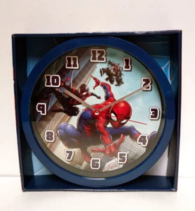 MARVEL SPIDERMAN Reloj de Pared Redondo Decorativo Niños 10" - Spider-Man, Azul NUEVO - Imagen 1 de 3