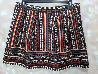 Falda corta plisada frontal azteca color otoño Xhilaration para mujer/junior 2XL Foto 1 de 4