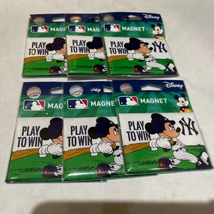 Qty 6 New New York Yankees WinCraft 2.5'' x 3.5'' Disney Fridge Magnet LOT - Picture 1 of 3
