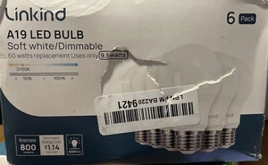 Linkind A19 Led Bulb Soft White 6pk - Picture 1 of 1