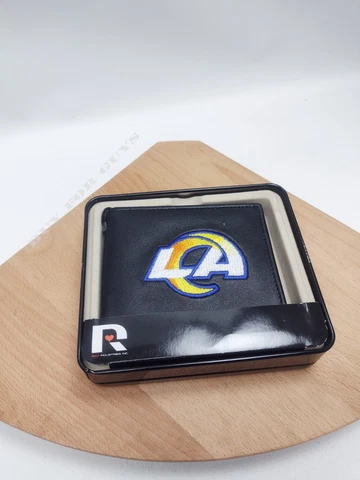 Los Angeles Rams NFL Embroidered Leather Billfold Bi-fold Wallet ~ New Cover