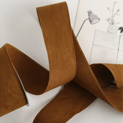 4.5M Retro Velvet Ribbon Trim Double-sided Velour Webbing for Floral Craft DIY - Image 1 of 4
