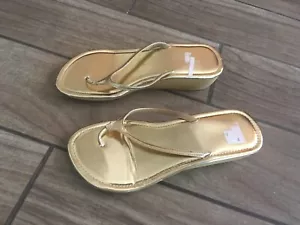 Gr. 9,5M SANDALEN VON NORDSTROMS GOLDKEIL - Bild 1 von 4