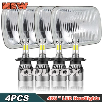 4pcs 4x6'' LED Headlights HI/LO/H4 For Ford LTD Crown Victoria Mustang Granada Foto 1 de 4