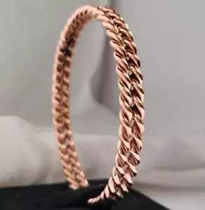1 Pc Pure Copper Bangles, Women Bracelet Bangle, Healing Bangles, Tensor Twisted - Picture 1 of 5