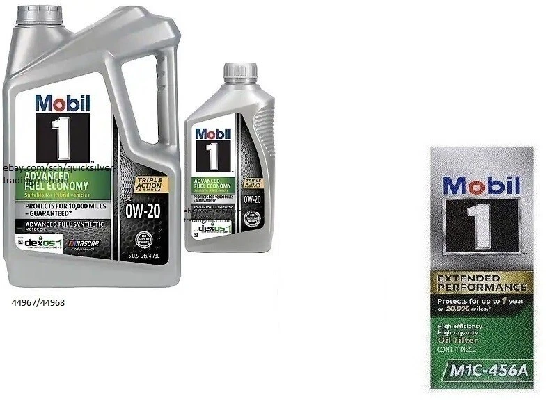 Mobil1 M1C-456A Engine Oil Filter & 6 Quarts Mobil1 0W20 Full Synthetic MotorOil - Image 1 of 1