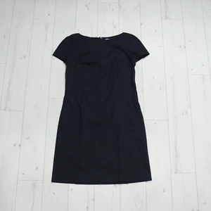 Jil Sander Navy Size 42 Black Sculpted Shift Dress Designer Made in Italy - Picture 1 of 12