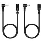 (2 Pack 3 ft 5.5mm x 2.1mm DC Power Extension Cable 90 Degree Right Angle Mal...