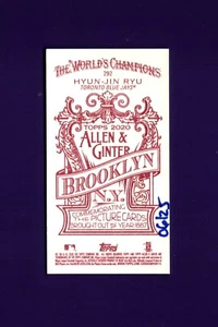 2020 Topps Allen & Ginter Mini Brooklyn Back #292 Hyun-Jin Ryu 06/25 - Picture 1 of 2