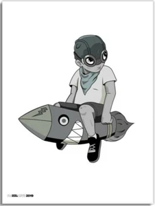 Hebru Brantley Flyboy XQ Poster 18" x 24" - Picture 1 of 2