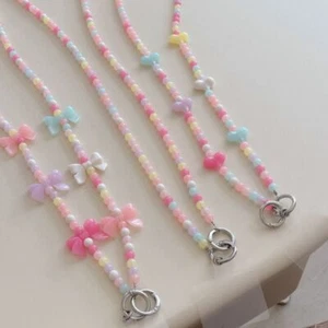 120cm Beads Phone Lanyard Candy Color Messenger Bag Chain Doll - Photo 1 sur 8