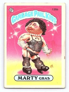 Tarjeta adhesiva coleccionable Garbage Pail Kids #135b Marty Gras - Imagen 1 de 2