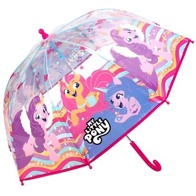 Mädchen Kinder My Little Pony Regenschirm Kuppel All Over Design Regen Einhörner