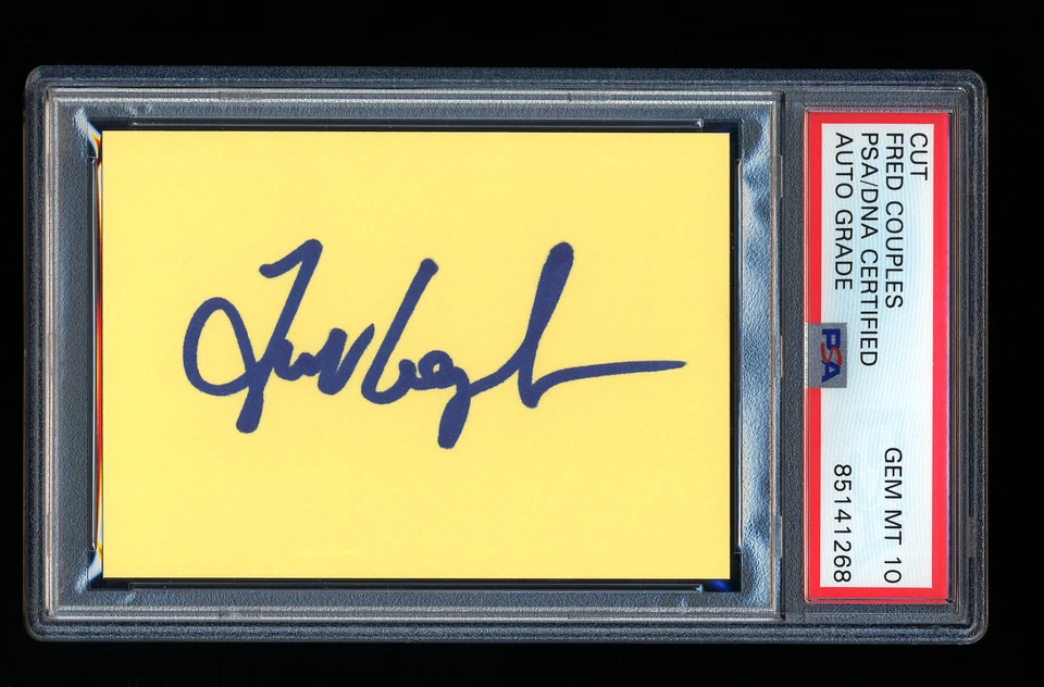 FRED COUPLES SIGNED CUT MINT PSA/DNA AUTOGRAPHED MASTERS CHAMPION GEM MINT 10 - Image 1 of 1
