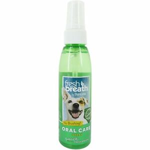 TropiClean Fresh Breath Oral Care Spray for Dogs Spearmint Flavour, No Brushing