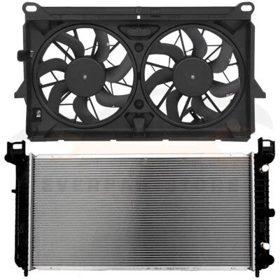Radiator Cooling Fan Kit For 2007-2013 Cadillac Escalade 2007-2014 GMC Yukon - Image 1 of 4
