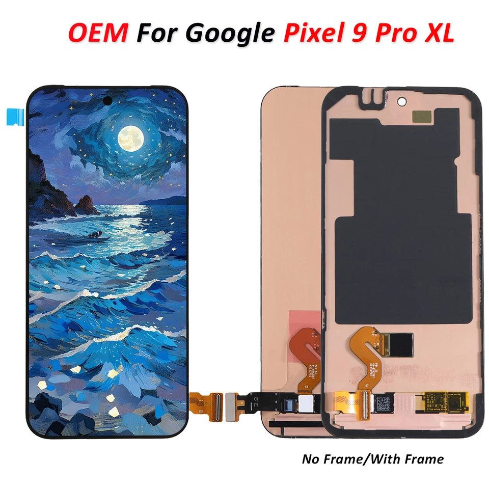 6.8" OEM For Google Pixel 9 Pro XL OLED Display Screen Replacement Assemby±Frame - Image 1 of 1