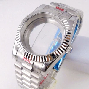 Fluted Bezel 39MM Sapphire Glass Watch Case Fit Japan NH34A NH35 NH36 ETA 2824 - Picture 1 of 14