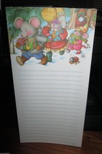 Mary Engelbreit Notepad Family Of Mice Leaving Home Delivering Xmas Gifts