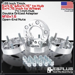 4x 1.25" Stock Wheel adapter Conversion 5x4.75" Hub To 5x4.75" M12x1.5 Stud - Picture 1 of 9