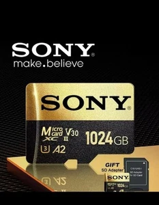 SONY Extreme Micro TF SD Card SD Memory Card1TB V60 Class 10 4K Full Memory - Picture 1 of 9