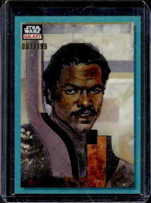 2023 Topps Chrome Star Wars Galaxy Lando Calrissian Aqua Refractor #7/199 Foto 1 de 2
