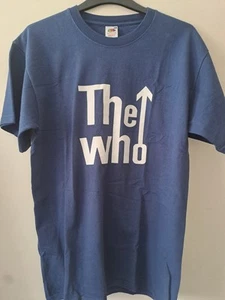 CAMISETA OFICIAL CON LOGO DE LA BANDA THE WHO - AZUL MARINO, TALLA GRANDE - RARA IMPRESIÓN MEDIADOS DE LOS 00 - Imagen 1 de 4