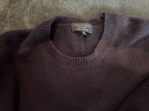 Rag & Bone Men's Cashmere Swewater in Eggplant. Size XL EUC - Picture 1 of 4