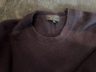 Rag & Bone Men's Cashmere Swewater in Eggplant. Size XL EUC - Image 1 of 4