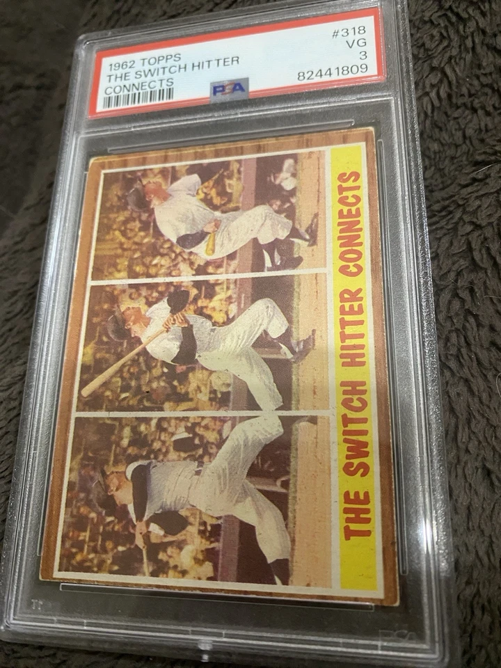 1962 Topps - Tarjeta de acción Mickey Mantle #318 Foto 1 de 1