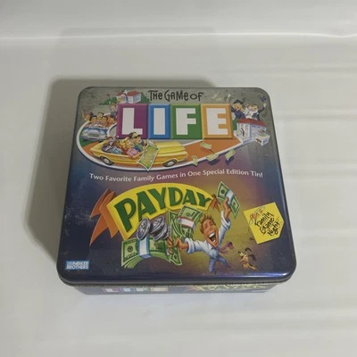 The Game of Life Payday Tin COMPLETO Parker Brothers 2002 Clásico Niños Familia! Foto 1 de 3