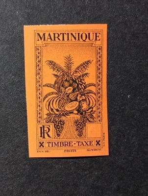 Martinique Stamps Scott #J34 Essay ,note Value Box Missing Denomination, MNH... - Image 1 of 2